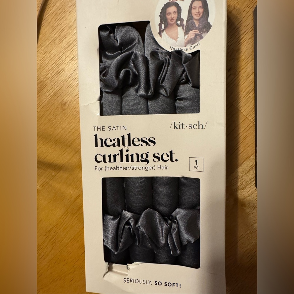 Kitsch Satin Heatless Curling Set - Gray